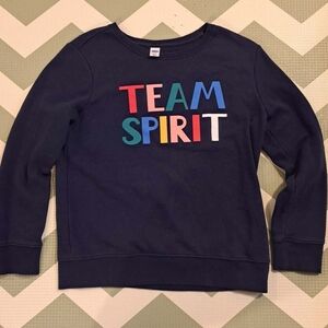 Old Navy, Navy Girls Multicolor Letter Crewneck Sweatshirt